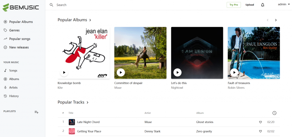 图片[1]-BeMusic网站源码：多功能音乐分享与流媒体系统免费下载-宇柒云阁