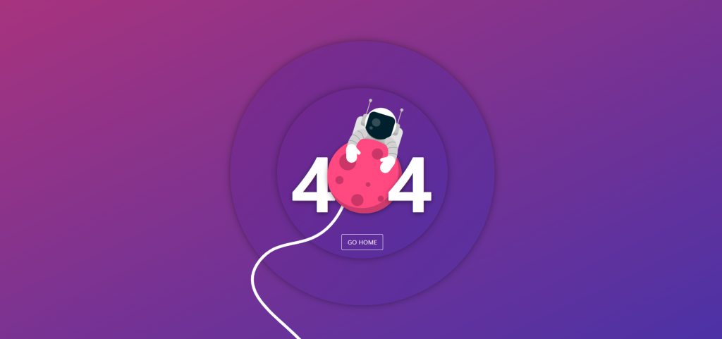 创意404页面设计：宇航员主题H5源码，为迷失页面导航-宇柒云阁