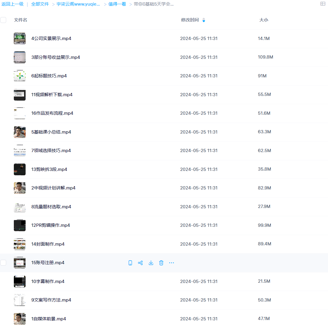 图片[2]-带你0基础5天学会中视频创作-宇柒云阁